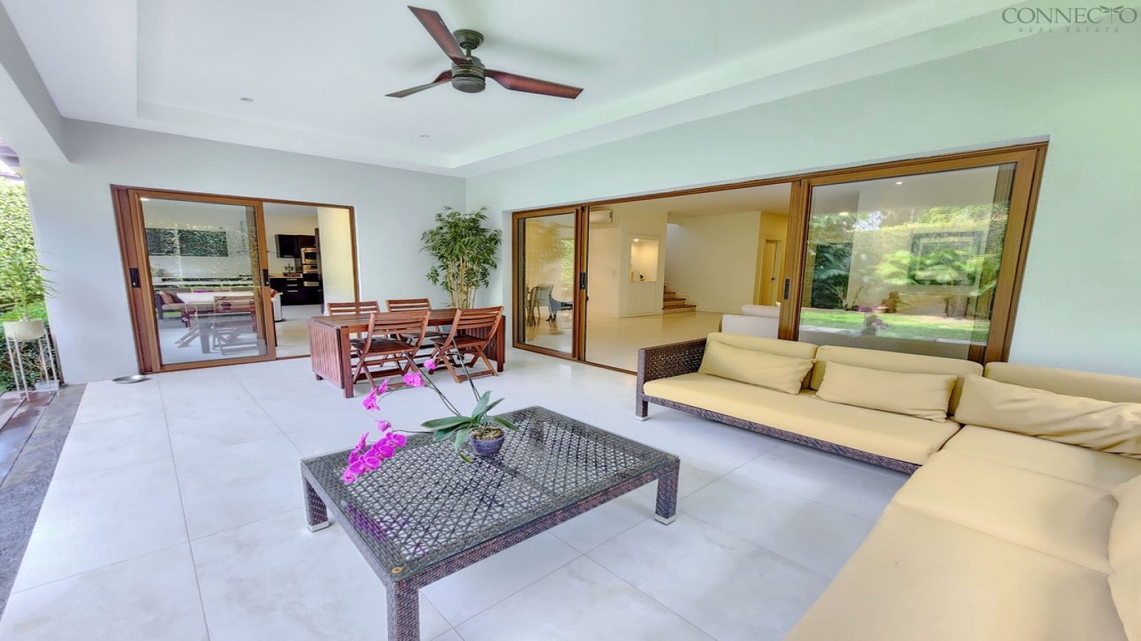 recently remodeled contemporary home, eco-friendly house with a large garden, private 4-bedroom home, green living luxury property, modern sustainable living house, home with terrace and TV room, contemporary eco features, remodeled contemporary home for sale.