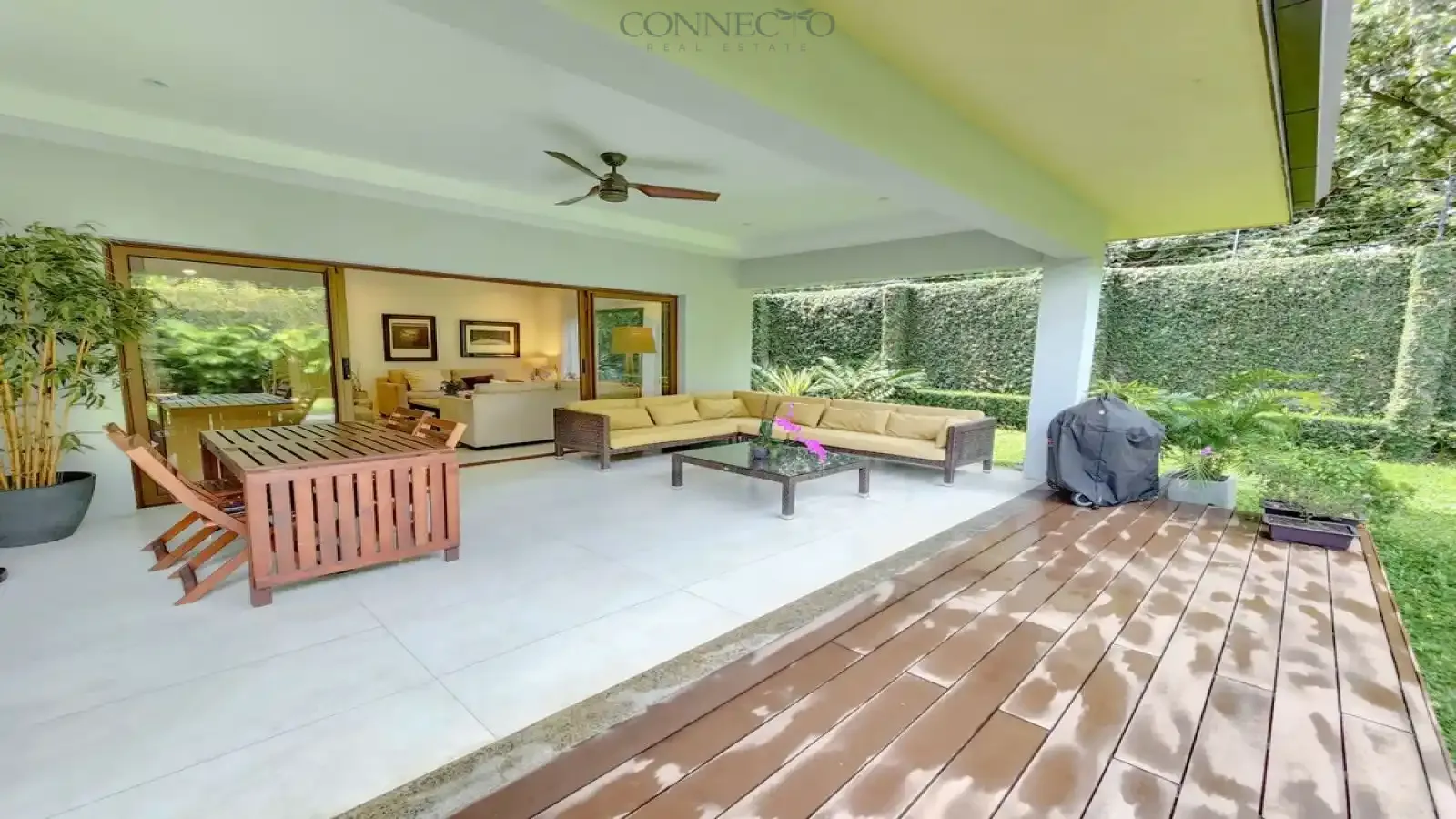 recently remodeled contemporary home, eco-friendly house with a large garden, private 4-bedroom home, green living luxury property, modern sustainable living house, home with terrace and TV room, contemporary eco features, remodeled contemporary home for sale.