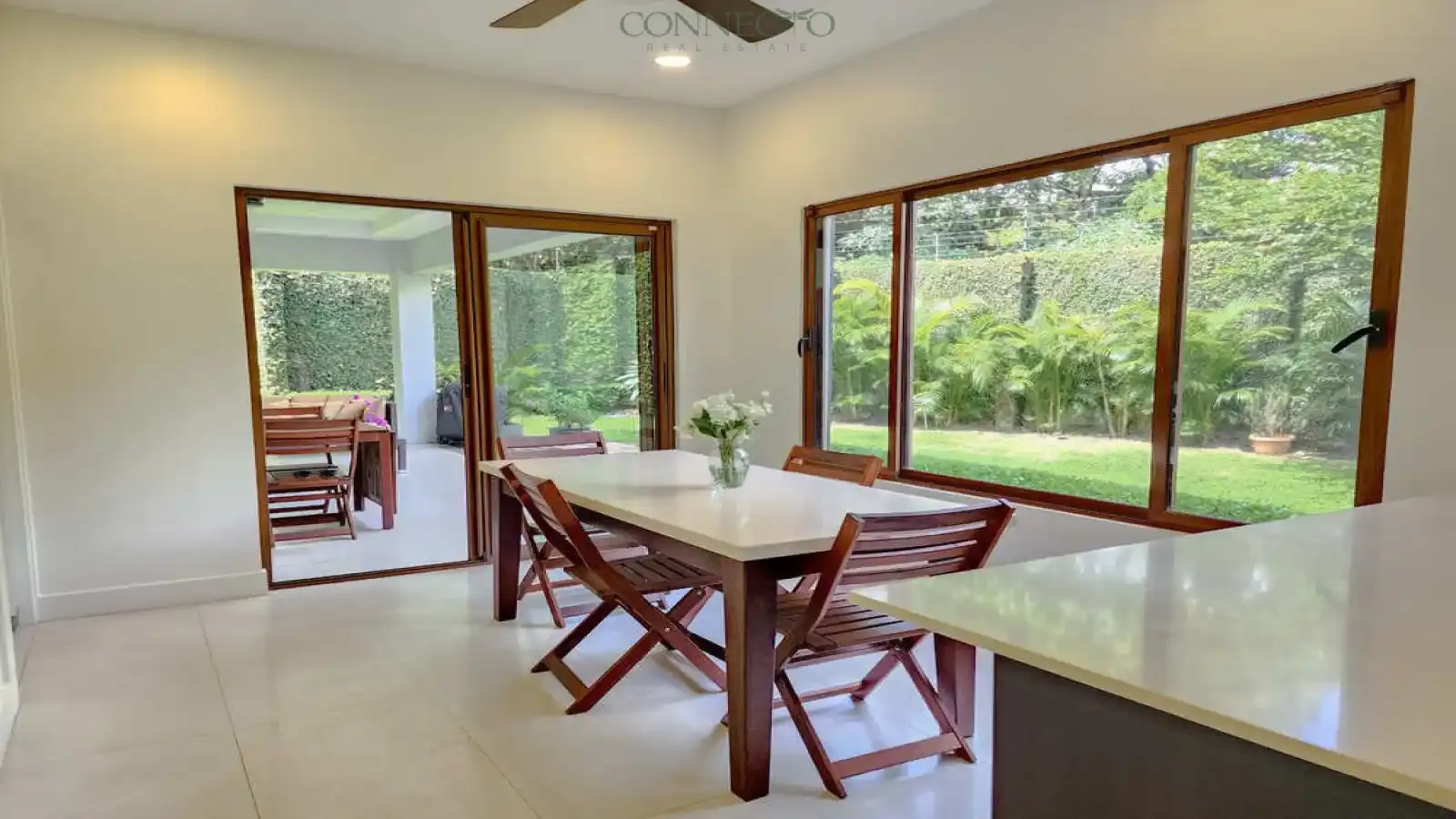 recently remodeled contemporary home, eco-friendly house with a large garden, private 4-bedroom home, green living luxury property, modern sustainable living house, home with terrace and TV room, contemporary eco features, remodeled contemporary home for sale.